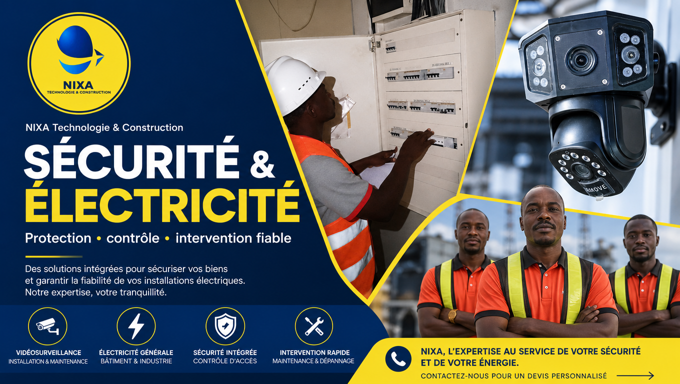 Bannière sécurité et électricité